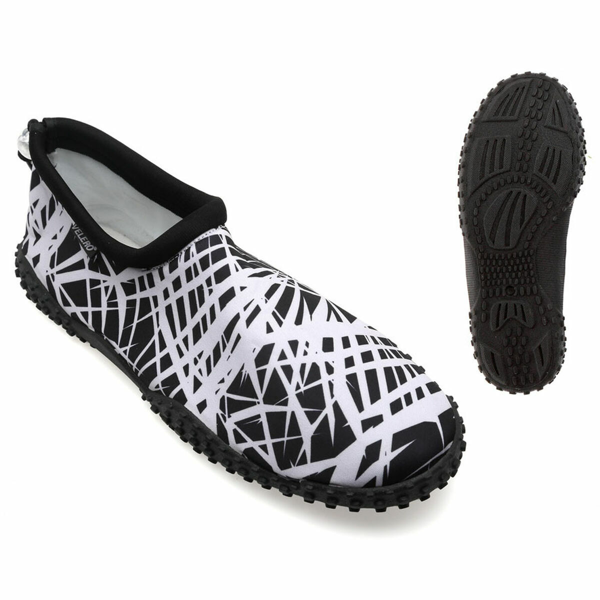 Slippers Lines White/Black 45