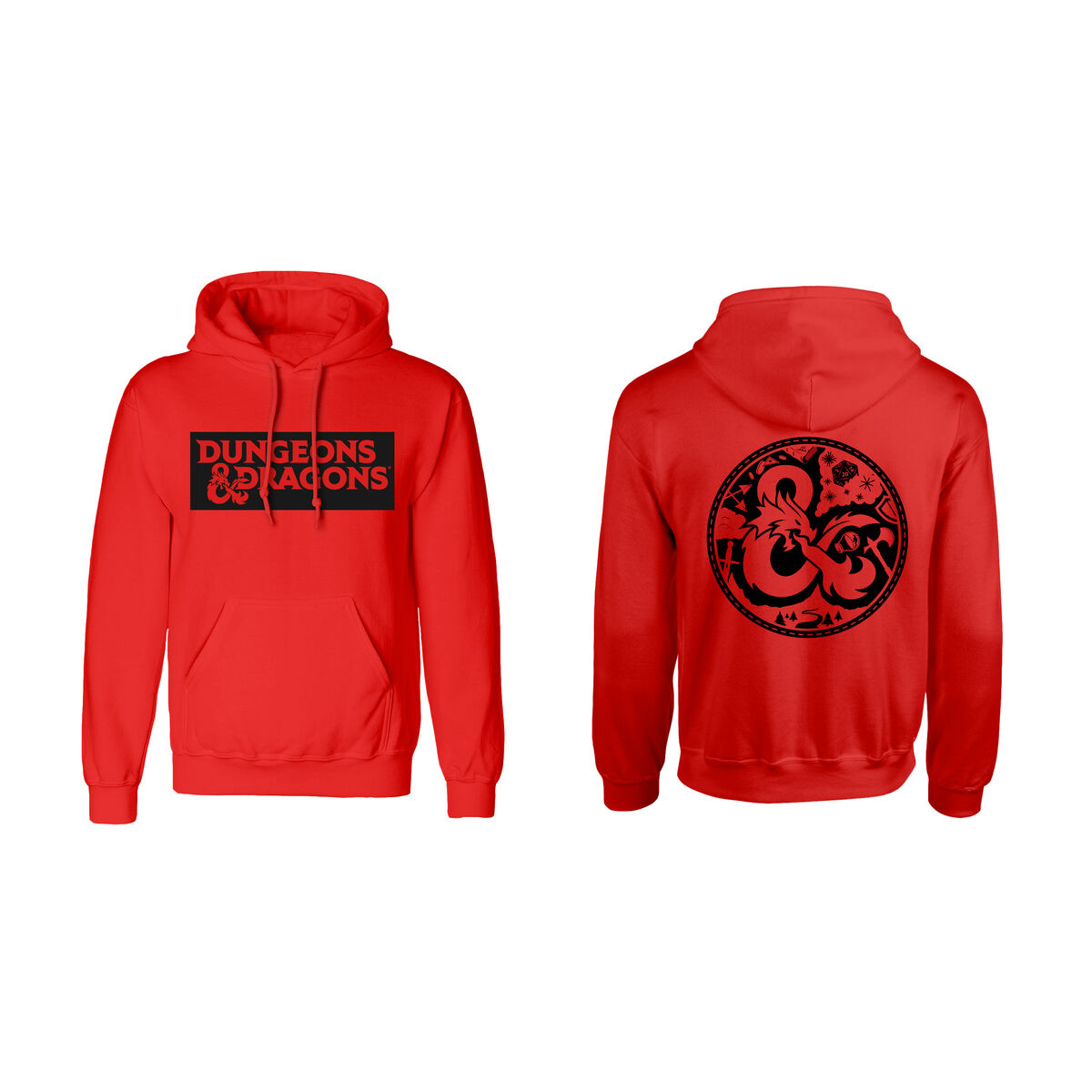 Unisex Hoodie Dungeons & Dragons Logo Red M